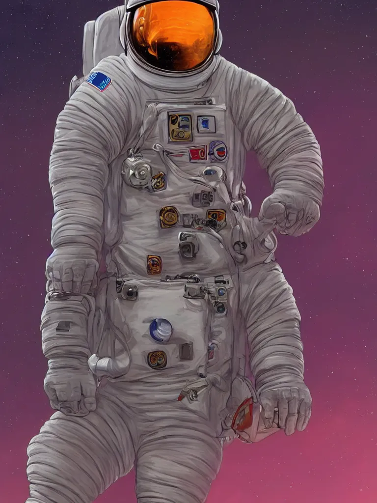 Prompt: astronaut glowing in the dark by disney concept artists, blunt borders, rule of thirds