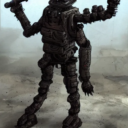 Image similar to ant humanoid, post-apocalyptic,