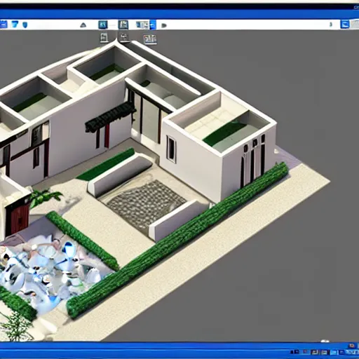 Image similar to 3 d home arcitecture design software, old software, windows 3. 1 software