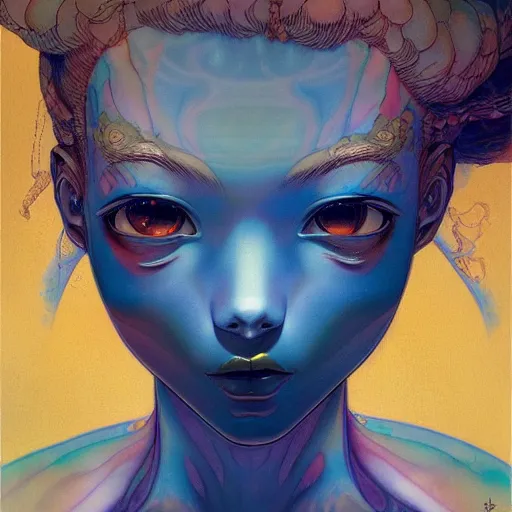 Image similar to prompt : portrait soft light painted by james jean and katsuhiro otomo, magical eyes, inspired by sailor moon anime, smooth face feature, intricate oil painting, high detail, sharp high detail, manga and anime