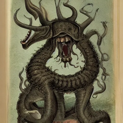 Image similar to bizarre bestiary of repressed unconscious emotional monsters and creatures