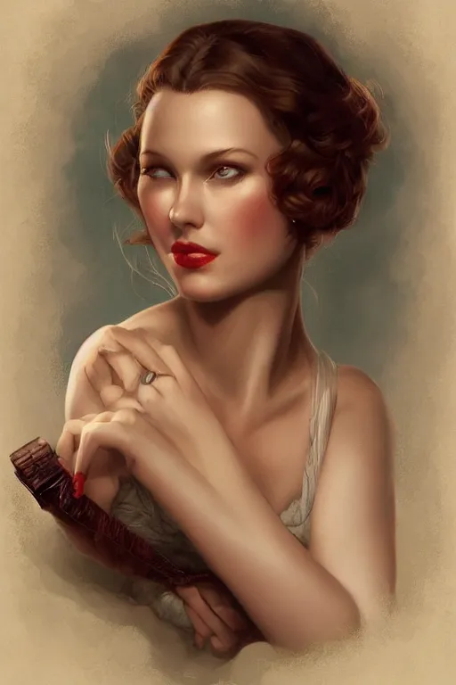 Image similar to a portrait of lara parker as angelique by charlie bowater and anna dittmann and gil elvgren.