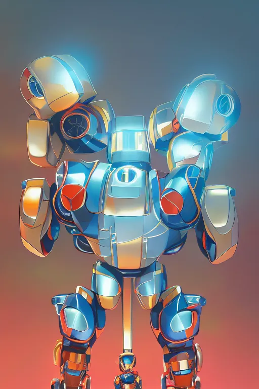 Image similar to metabots medabots medarotto medarot robot minimalist comics, behance hd by jesper ejsing, by rhads, makoto shinkai and lois van baarle, ilya kuvshinov, rossdraws global illumination ray tracing hdr radiating a glowing aura