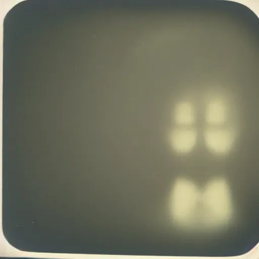 Prompt: dark room with a face peering through a window, distuburbing, horror, nightmare, terrifying, surreal, nightmare fuel, old polaroid, blurry, expired film, lost footage, found footage,