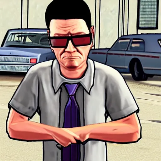 Image similar to “ gangster hank hill in gta ”