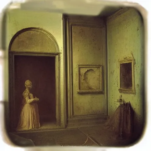 Image similar to haunted liminal abandoned room, daguerreotype by pontormo, by gustave moreau, by Bosch, art noveau, highly detailed, strong lights, liminal, eerie, Bright pastel colors