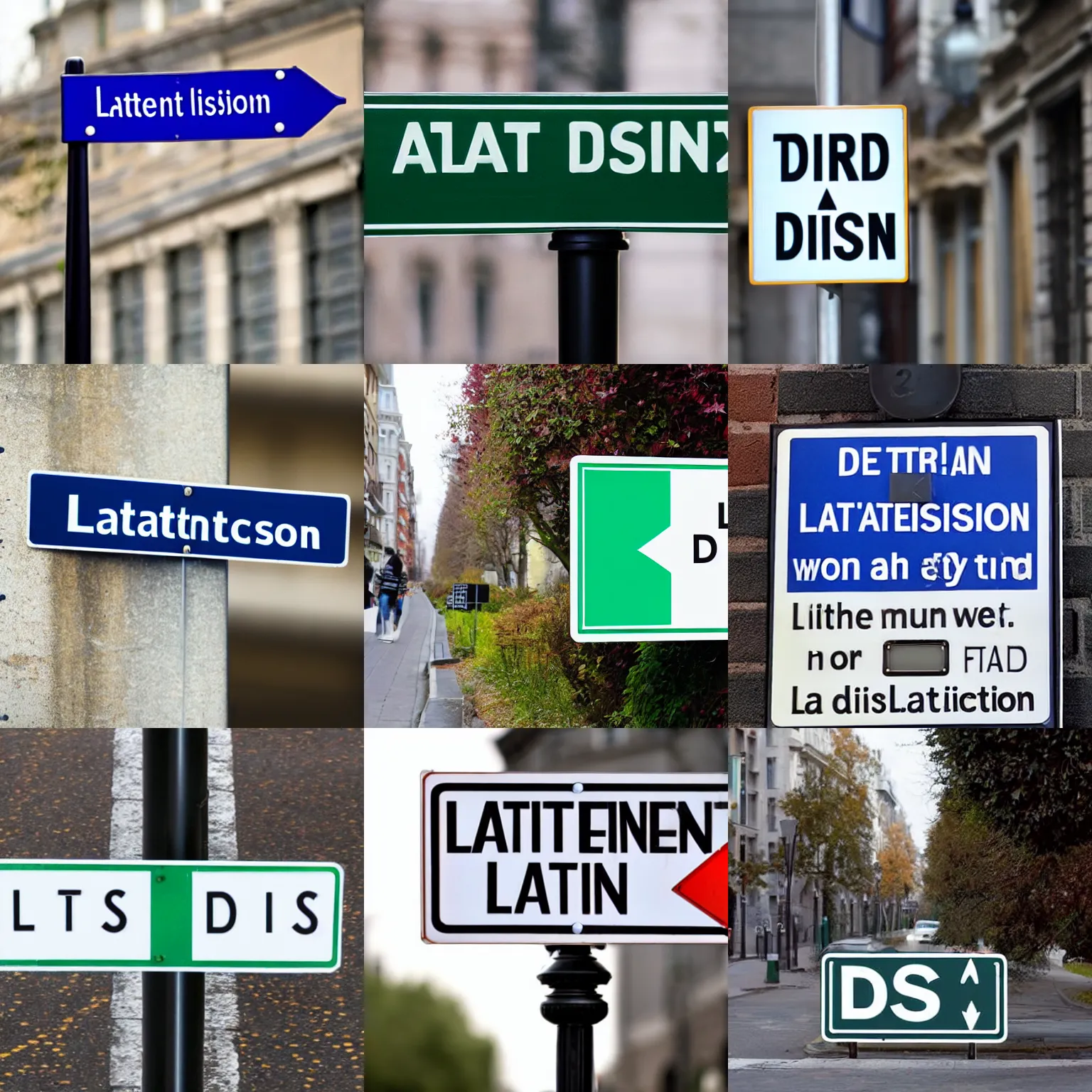 Prompt: a street sign that reads latent diffusion