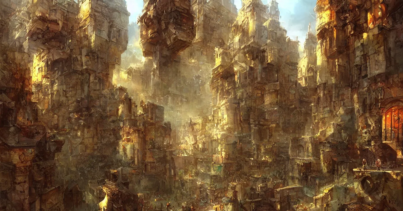 Image similar to Imagiantion, All roads lead to Rome, detail, great sense for composition, by Marc Simonetti,