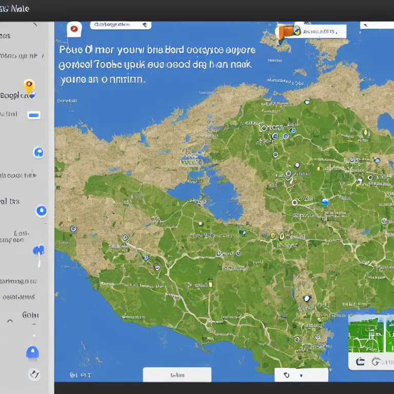 Prompt: google maps screenshot