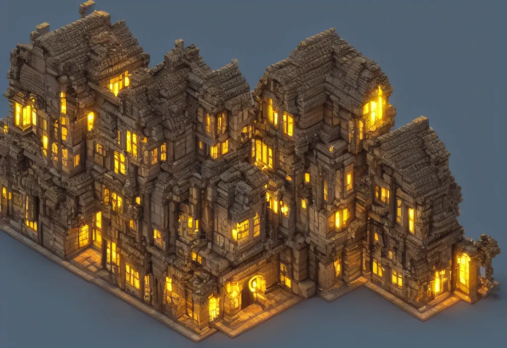 Prompt: magicavoxel house, magicavoxel cinematic lighting, 4k