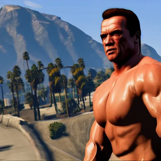 Image similar to GTA V arnold schwarzenegger screenshot