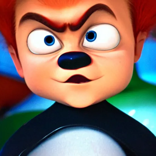 Image similar to syndrome from the incredibles in rudolph the red nosed reindeer