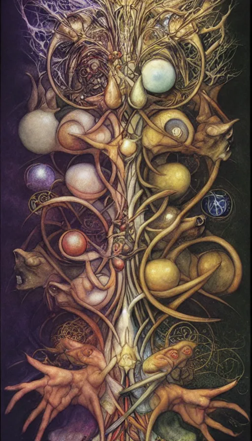 Image similar to the two complementary forces that make up all aspects and phenomena of life, by Brian Froud