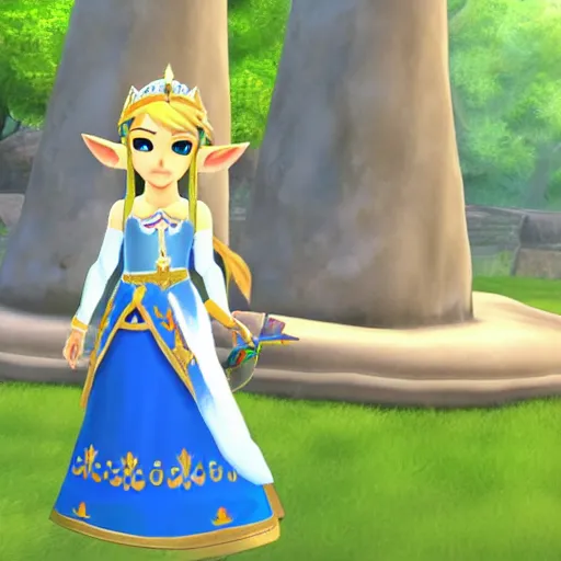 Image similar to cute Princess Zelda from skyward sword