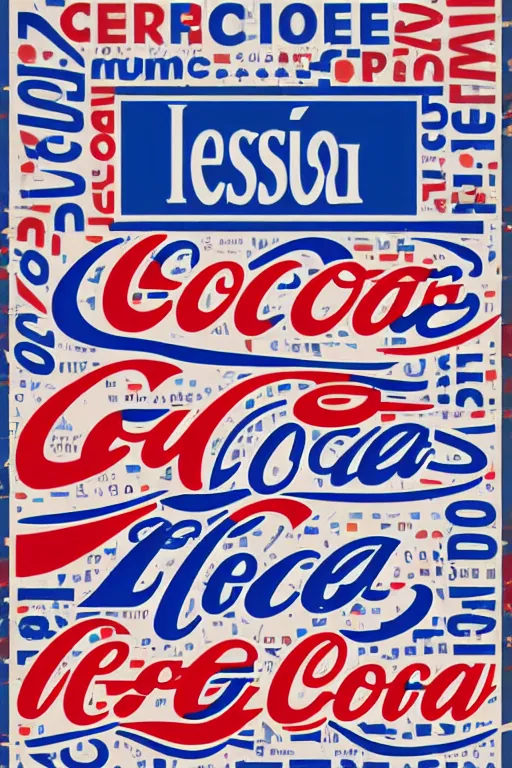 Prompt: a cross between pepsi and coca cola logos, text vector, illegible