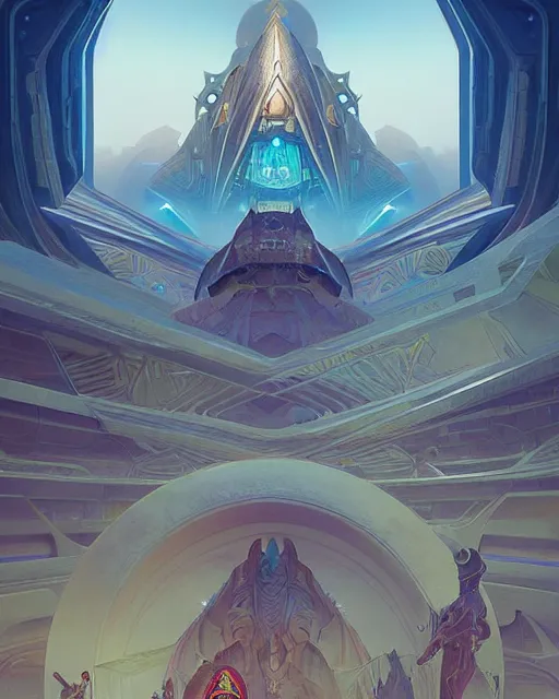 Image similar to art deco sci fi palace in the desert, fantasy, intricate, elegant, highly detailed, digital painting, artstation, concept art, matte, sharp, illustration, hearthstone, art by artgerm and greg rutkowski and alphonse mucha