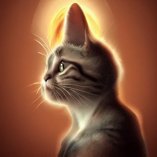 Image similar to the cat jesus, digital art, tranding on artstation, high resolution