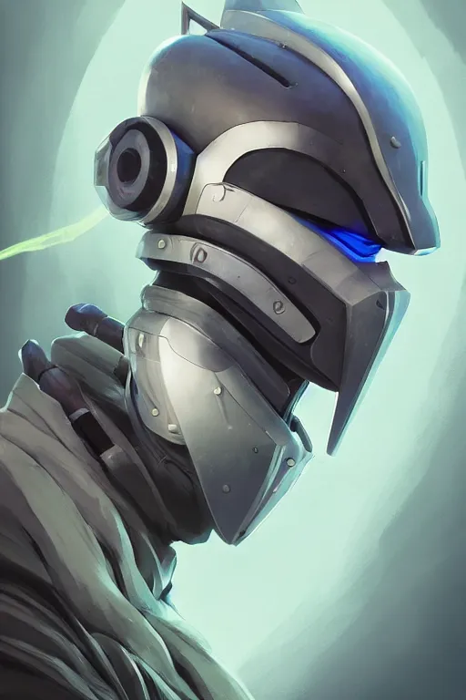 Image similar to epic mask helmet robot ninja portrait stylized as fornite style game design fanart by concept artist gervasio canda, behance hd by jesper ejsing, by rhads, makoto shinkai and lois van baarle, ilya kuvshinov, rossdraws global illumination radiating a glowing aura global illumination ray tracing hdr render in unreal engine 5