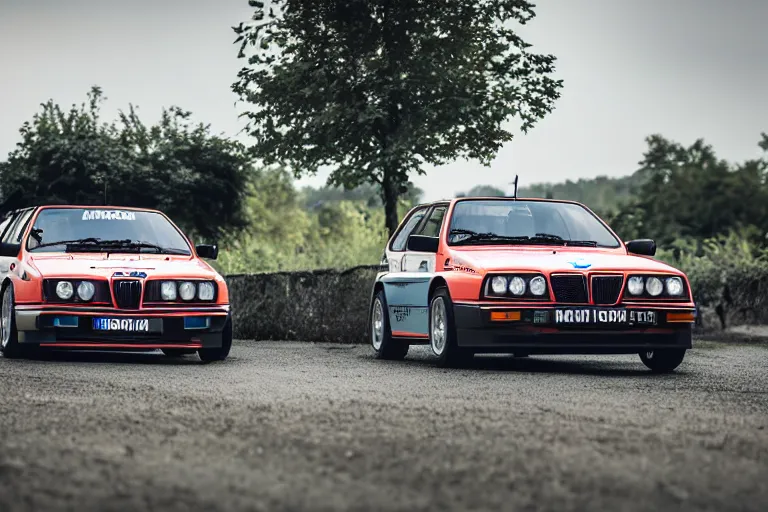 Image similar to 1985 Lancia Delta Integrale BMW M1, XF IQ4, 150MP, 50mm, F1.4, ISO 200, 1/160s, natural light, Adobe Photoshop, Adobe Lightroom, photolab, Affinity Photo, PhotoDirector 365