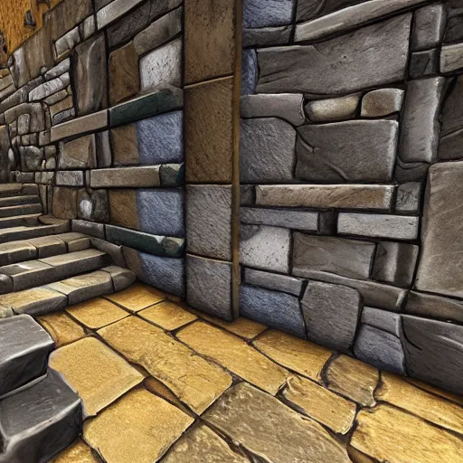 Image similar to stone tile cladding stylized texture, in the style of blizzard entertainment and world of warcraft by michael vicente, 3 dex, dylan salvalaio, unreal engine, 8 k