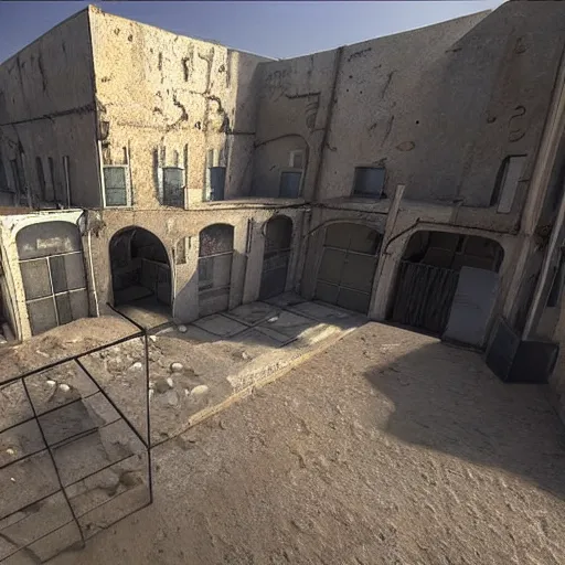 Image similar to dust 2 in real life