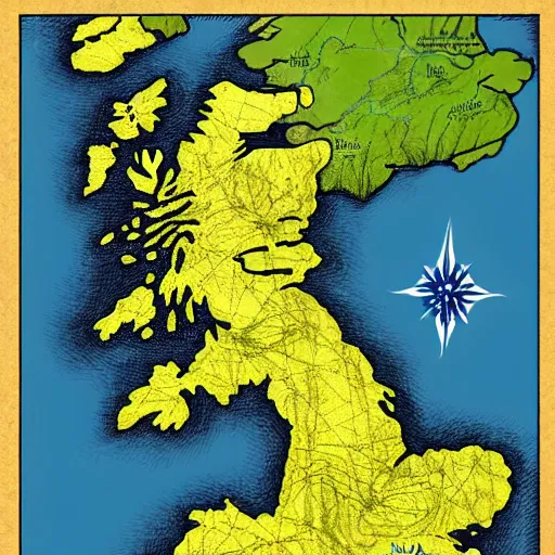 Image similar to fantasy map of ireland