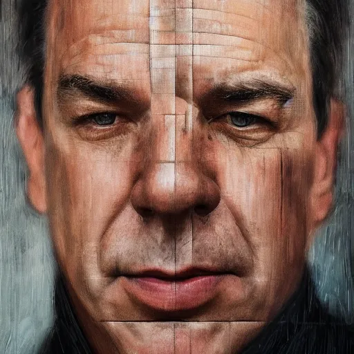 Image similar to cinematic portrait of till lindemann, intricate, elegant, by alyssa monks, highly detailed, symmetrical face, fine details, masterpiece, trending on artstation