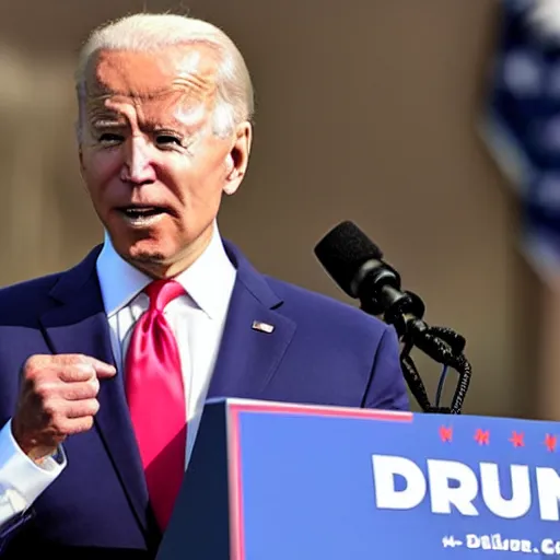 Image similar to joe biden pretending to be donald trump