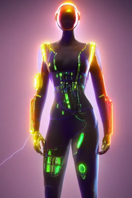 Beautiful Bodysuit Vibrant Electric Cyberpunk With Stable Diffusion Openart