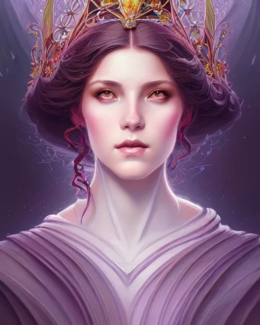 Image similar to beautiful ethereal queen portrait, art nouveau, fantasy, intricate flower designs, elegant, highly detailed, digital painting, artstation, concept art, matte, sharp focus, illustration, art by Artgerm and Greg Rutkowski and WLOP