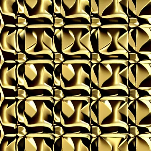 Image similar to 3d render of an abstract pattern gold tile, symetrical