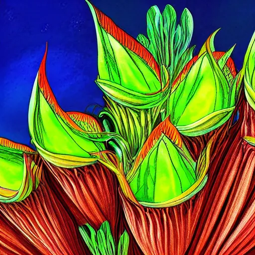 Prompt: a venus flytrap, colorful, beatifuly, highly detailed digital art