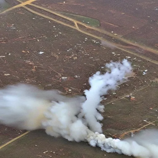 Prompt: F6 tornado, widest tornado in history, roiling mass of clouds