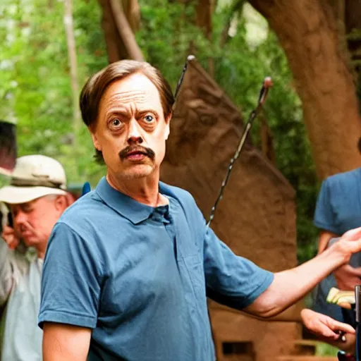 Image similar to Steve Buscemi as Dora, set photography