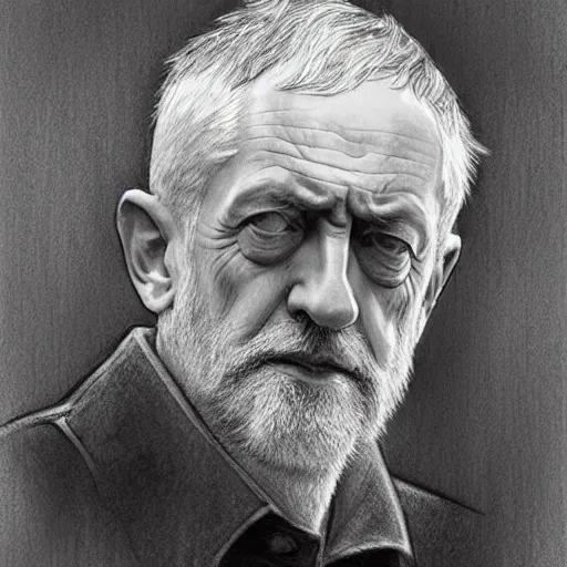 Prompt: amazing lifelike award winning pencil illustration of jeremy Corbyn trending on art station artgerm Greg rutkowski alphonse mucha cinematic