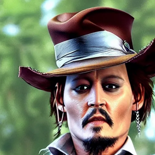 Image similar to johnny depp as woody