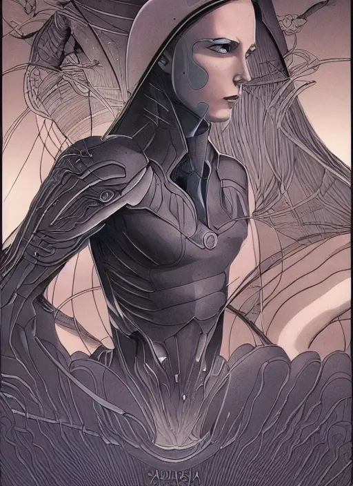 Prompt: meliadoul versus agrias, science fiction comic illustration by sana takeda and jenny frison, intricate, stunning inking lines, hyper detailed, 4 k, hd, award winning, photorealistic