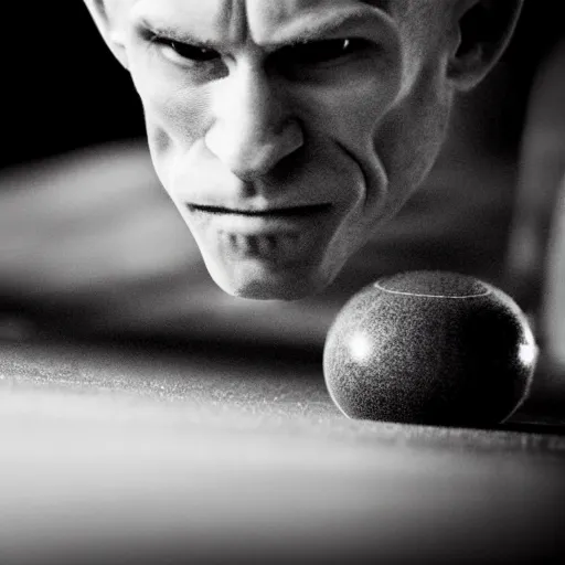 Prompt: portrait of nosferatu playing alone curling, sport photography