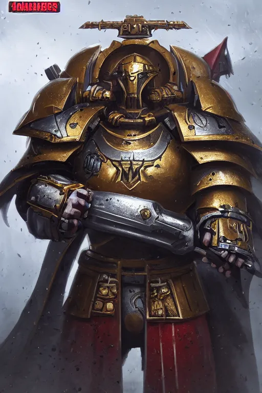 Image similar to armor portrait heros warhammer 4 0 k horus heresy fanart - the primarchs emperor by johannes helgeson animated with vfx concept artist & illustrator global illumination ray tracing hdr fanart arstation zbrush central hardmesh 8 k octane renderer comics stylized