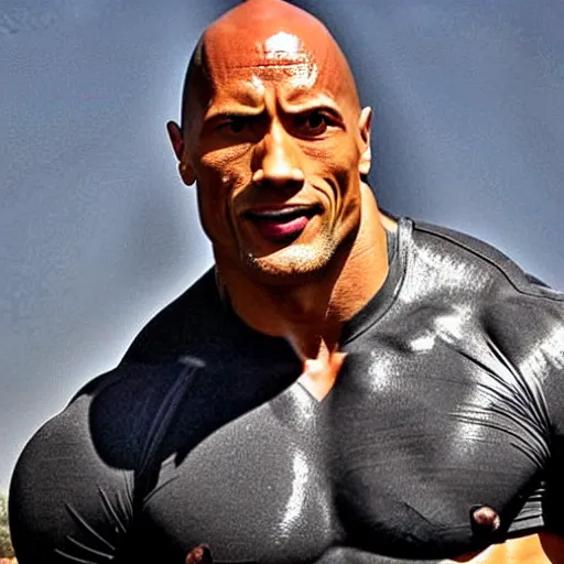 Prompt: gigachad dwayne johnson