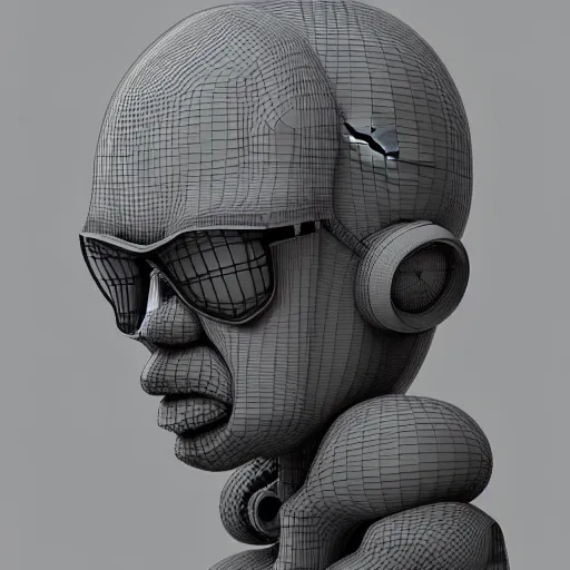 Image similar to prompt : hyperrealist 3 d render of character soft light portrait drawn by katsuhiro otomo, robot accessories parts and broken cables, otaku gangasta, inspired by fables, realistic face, smooth face feature, intricate oil painting, high detail, sharp high detail, manga and anime 2 0 0 0