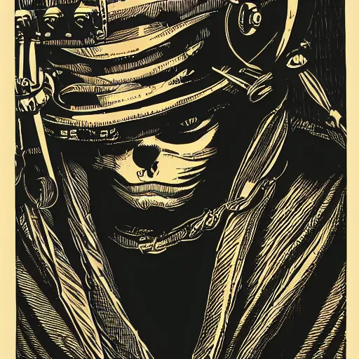 Image similar to Illustrated by Shepard Fairey and H.R. Geiger | Steampunk Clown Vampire with VR helmet, surrounded by cables