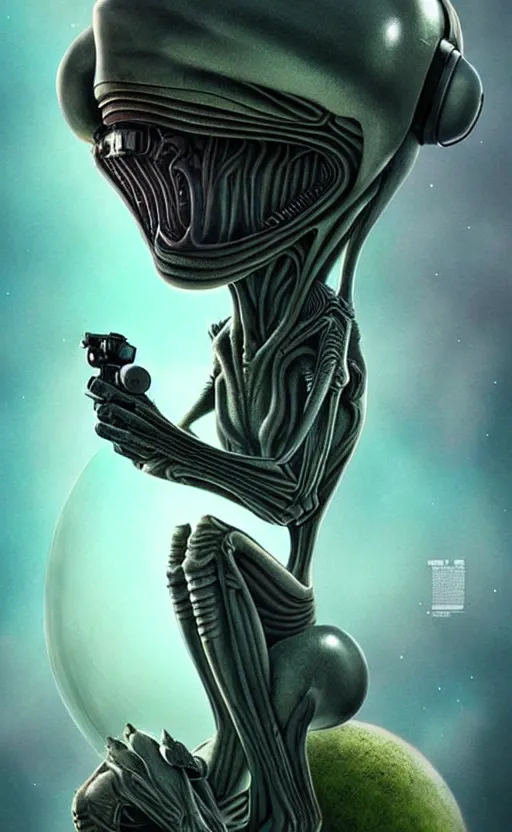 Image similar to cute, imaginative, alien poster art, movie art, alluring, by lucusfilm, weta studio, 8 k, denoised