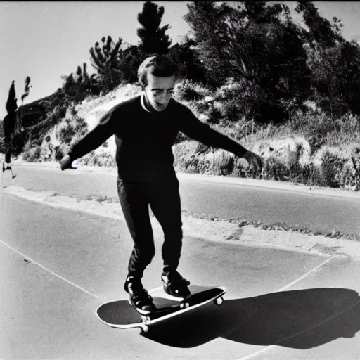 Image similar to francisco franco doing skatboard in el valle de los caidos ( spain )