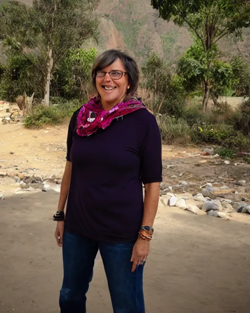 Image similar to a portrait photo of terri fisher, facilitator in peru, by dawn pollich