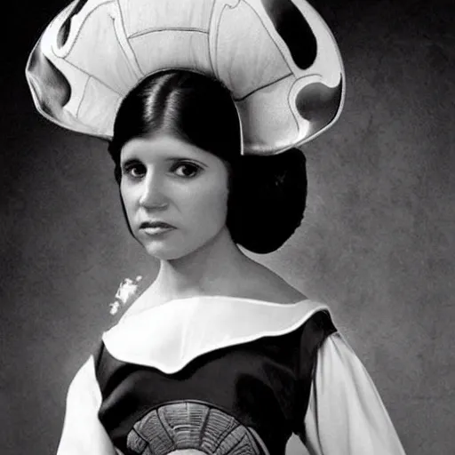 Prompt: princess Leia, dressed as a children's bull fighter