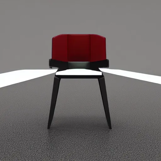 Image similar to dinning chair, futuristic, techno, cyberpunk, product design, 3 d render, concept, fun, swag