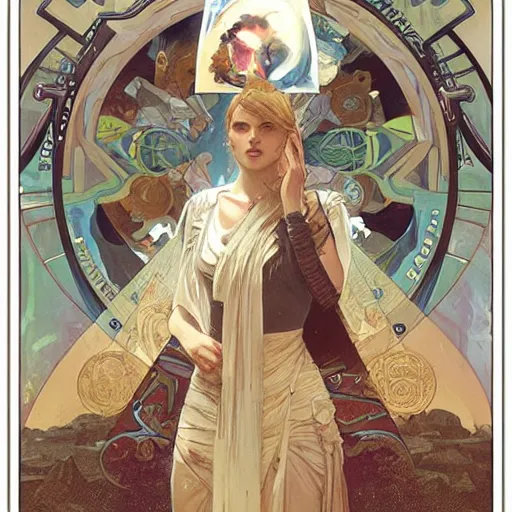 Image similar to europa universalies 4, sharp focus, illustration, art by greg rutkowski and alphonse mucha''