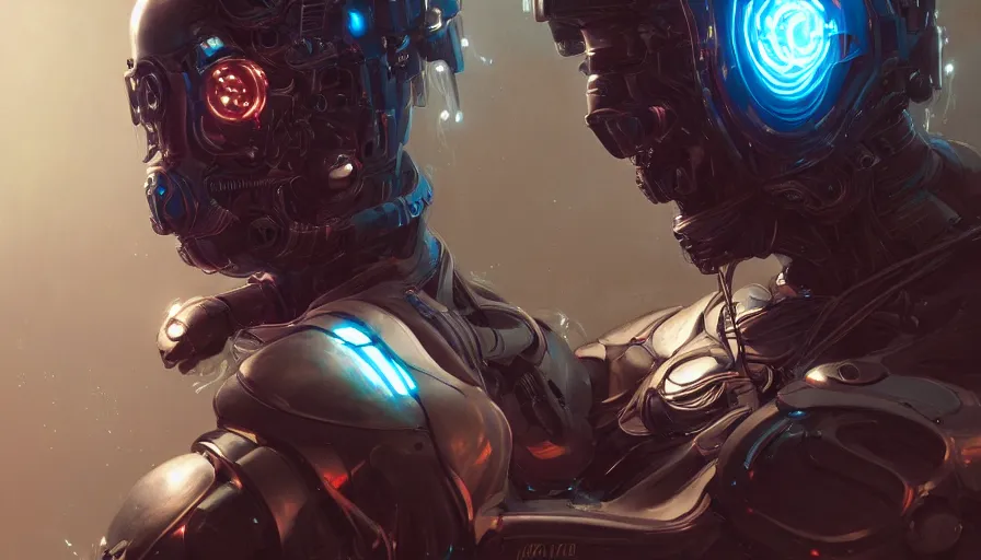 Prompt: contiousness, neon, alterd carbon, mech suit, fibonacci, sweat drops, insane, intricate, highly detailed, digital painting, artstation, concept art, smooth, sharp focus, illustration, Unreal Engine 5, 8K, art by artgerm and greg rutkowski and alphonse mucha