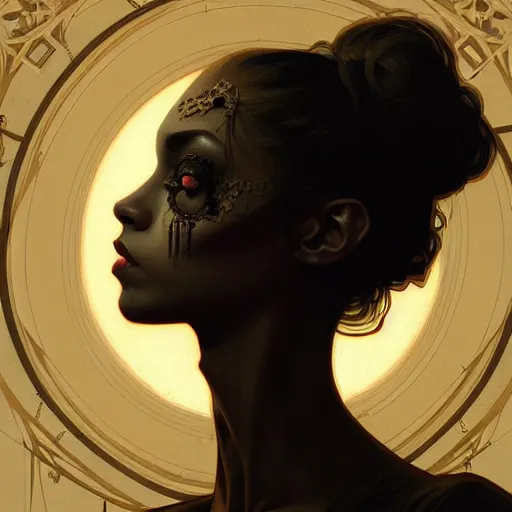 Prompt: symmetry!! portrait of a silhouette of a woman in the world of edward hopprr, horror, fashion, dark!! intricate, elegant, highly detailed, digital painting, artstation, concept art, smooth, sharp focus, illustration, art by artgerm and greg rutkowski and alphonse mucha